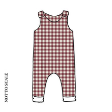 Load image into Gallery viewer, Berry Gingham Romper
