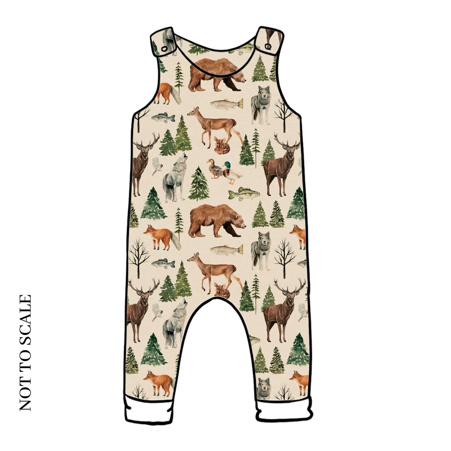Wild Wood Animals Romper