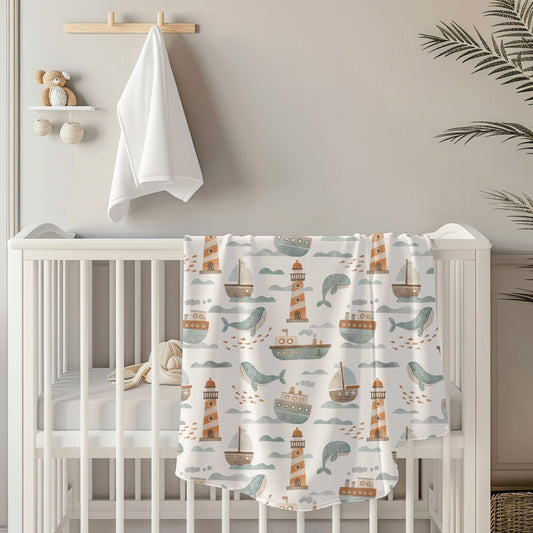 At Sea Toddler & Child Sherpa Blanket