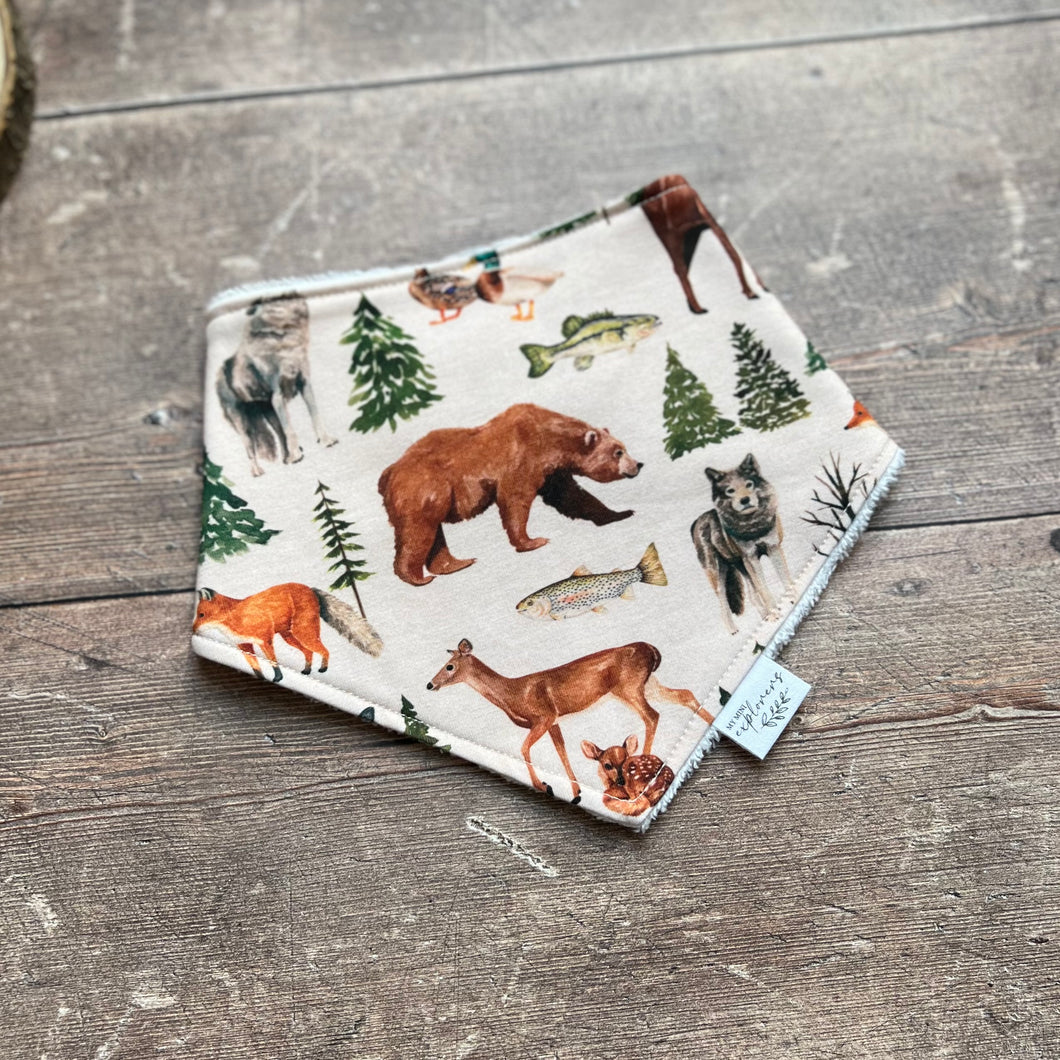 Wild Wood Animals Dribble Bib