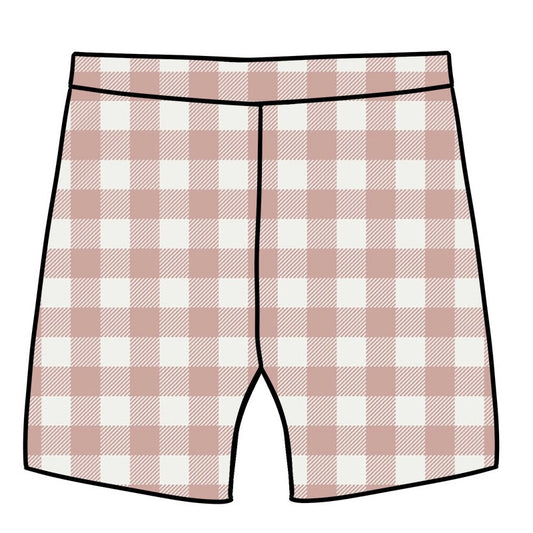 Rose Gingham Lounge Shorts