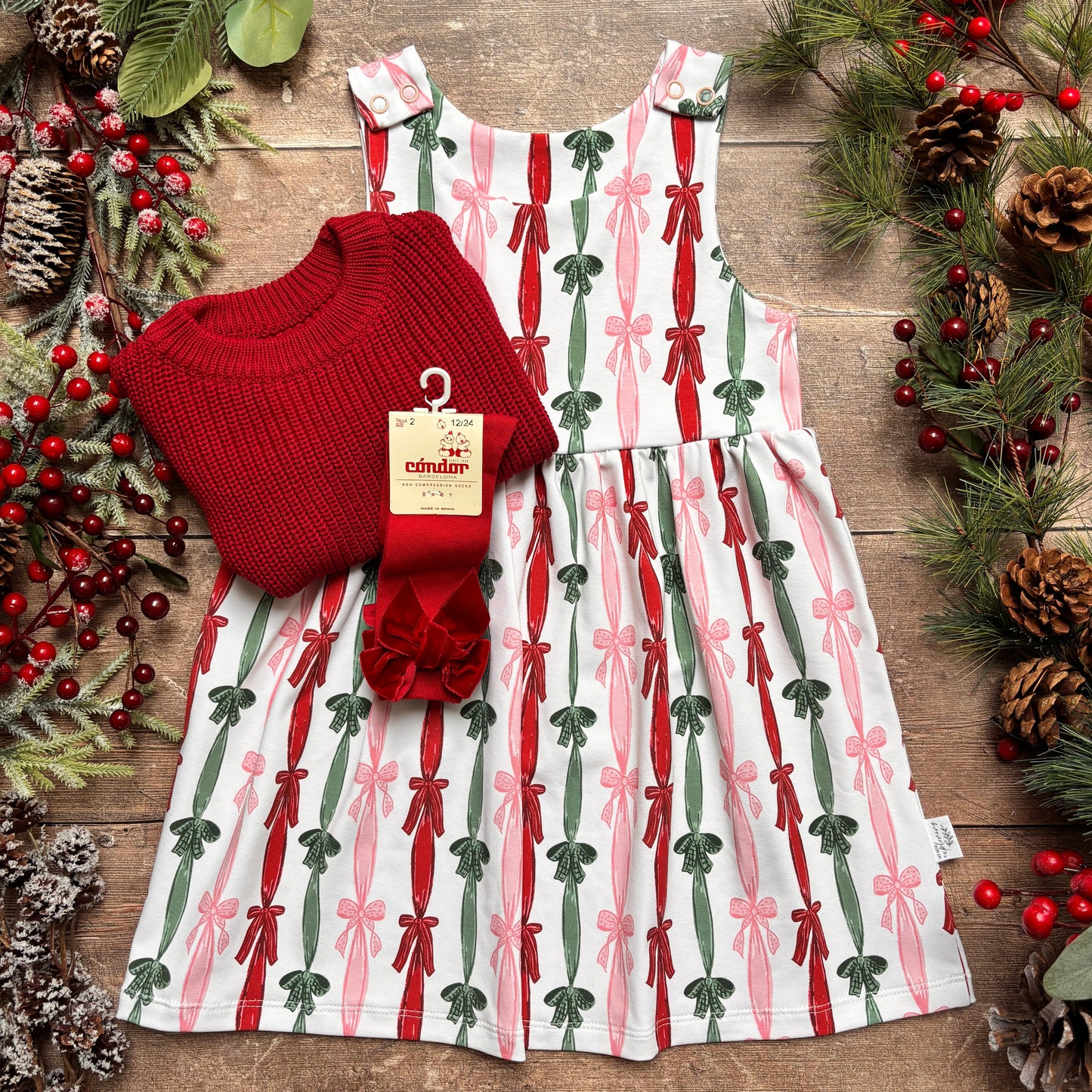 Ribbons & Bows Child & Baby Pinafore Dress
