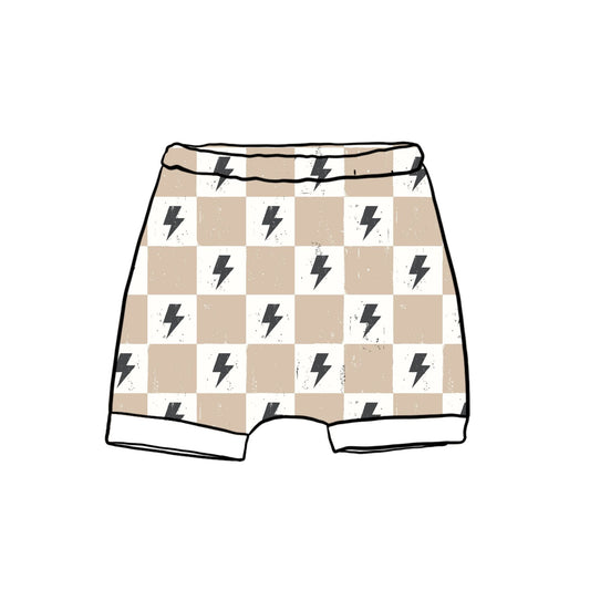 Lightning Chequers Child & Baby Shorts - Rolled or Hemmed
