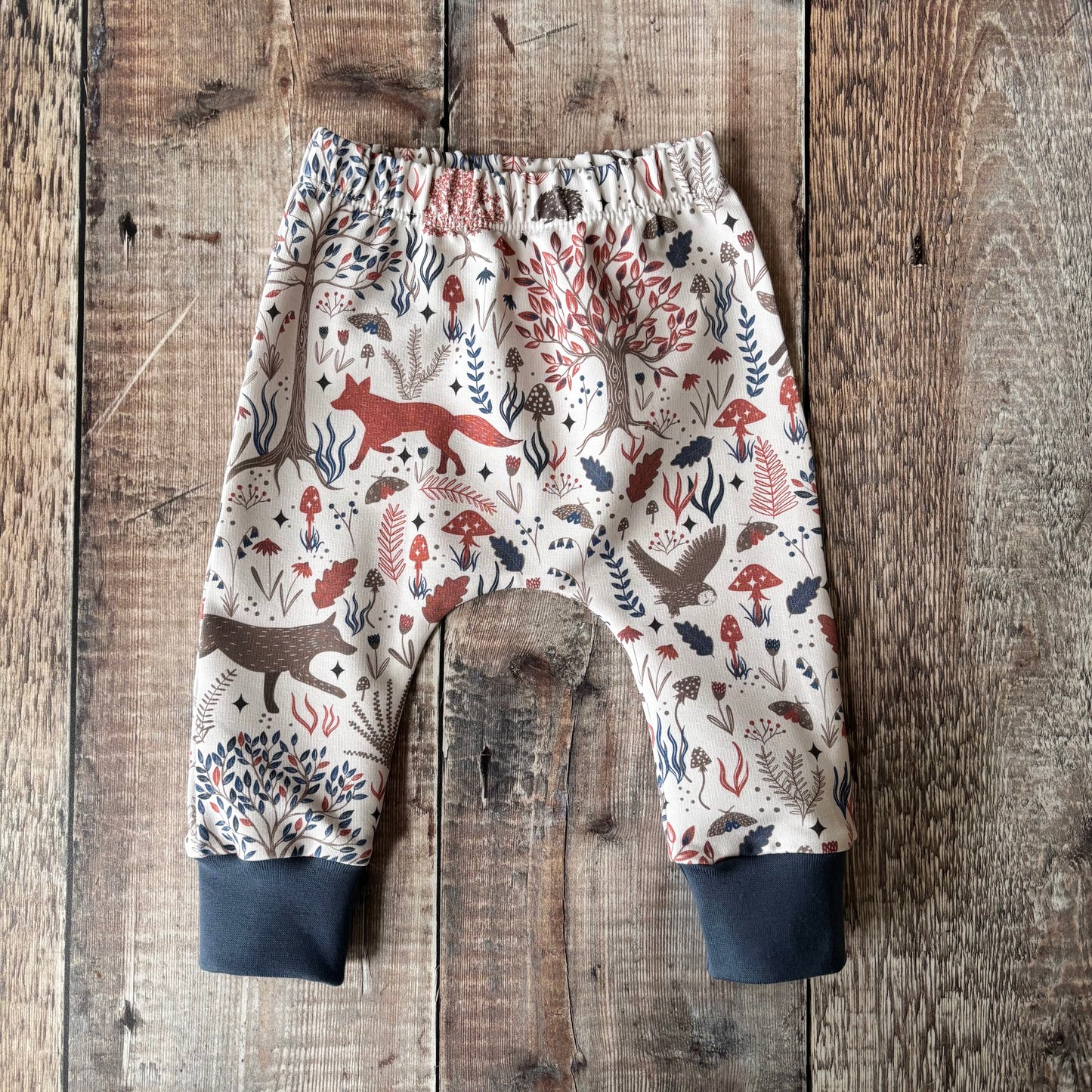 Autumn Forest Harems 3-6m (blue cuff)