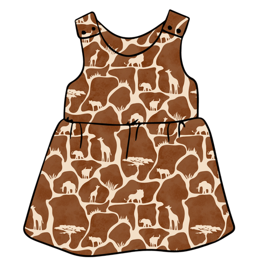 Wild Safari Child & Baby Pinafore Dress