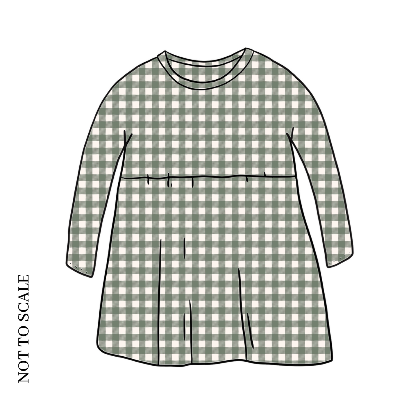 Forest Gingham Child & Baby Sleeved Dress - 3 options