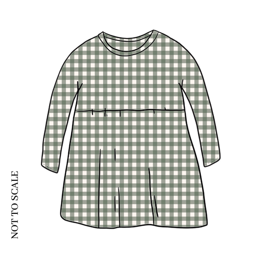 Forest Gingham Child & Baby Sleeved Dress - 3 options