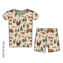 Load image into Gallery viewer, Wild Wood Animals Shorts Lounge Set
