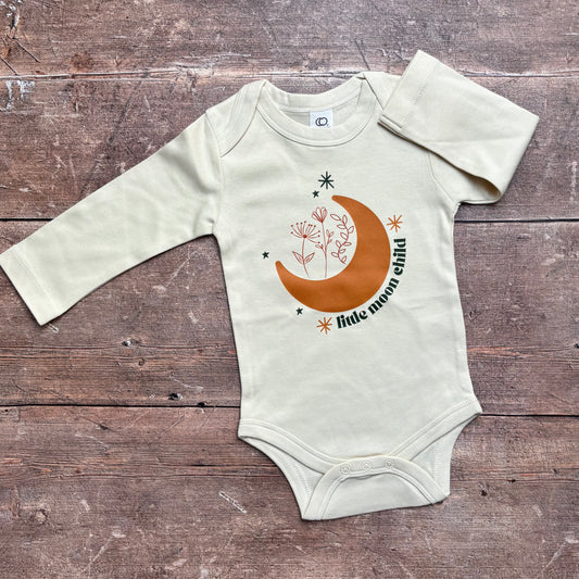 Little moon child long sleeve bodysuit 3-6m (natural)