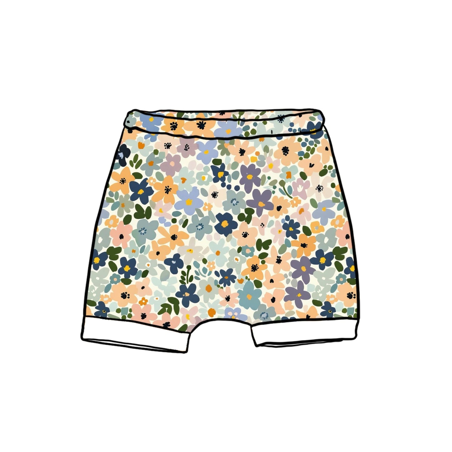 Wildflower Confetti Child & Baby Shorts - Rolled or Hemmed