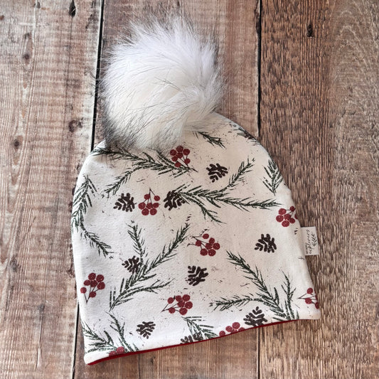 Frosty Berries Bobble Hat 2-4 years (Wine inside)