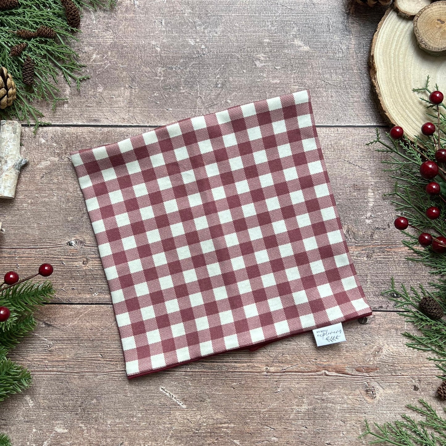 Berry Gingham Snood