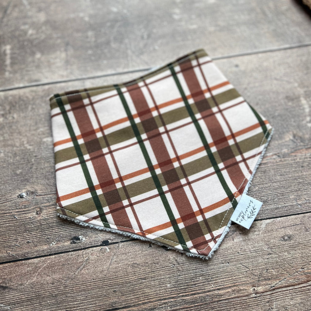 Wild Wood Check Dribble Bib