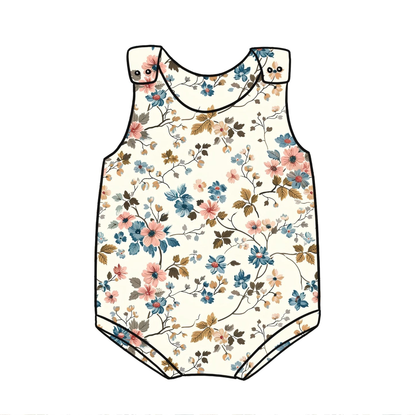 English Garden Child & Baby Bloomer Romper