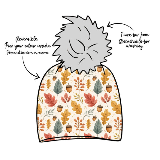 Acorns and Leaves Toddler & Child Bobble Hat