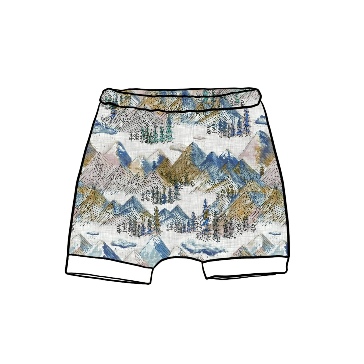 Mountainside Child & Baby Shorts - Rolled or Hemmed
