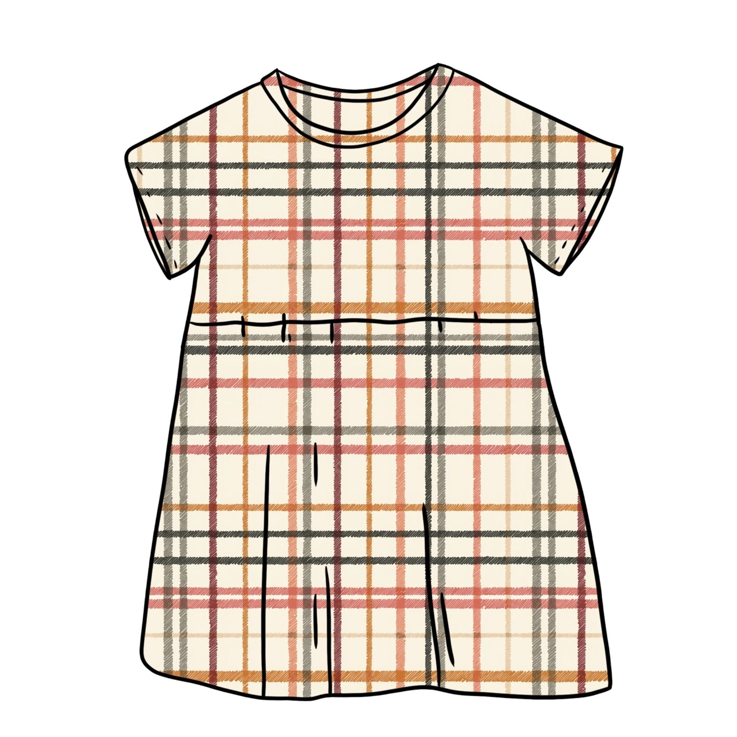 Rustic Plaid Child & Baby Sleeved Dress - 3 options
