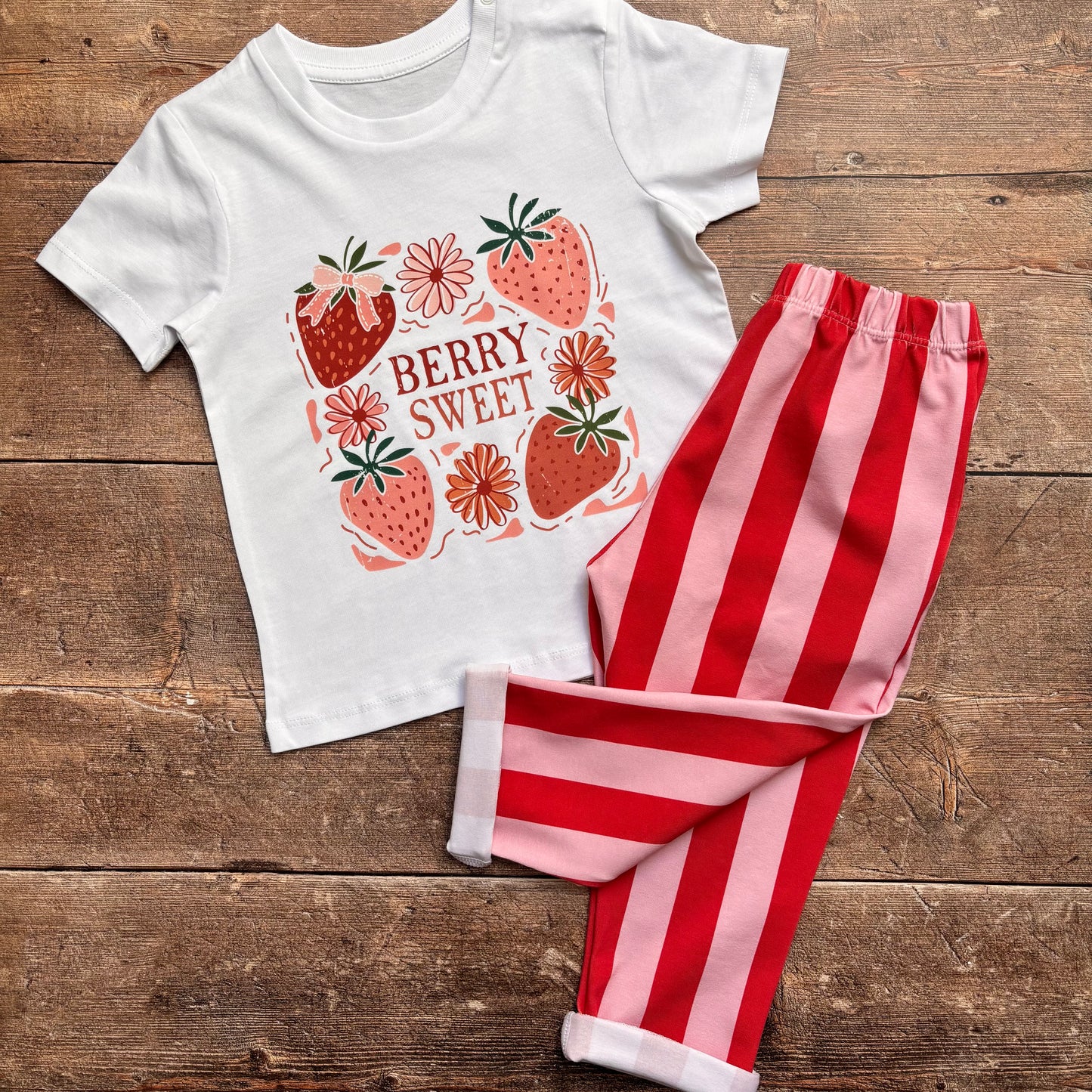 Pink & Red Stripes Toddler & Child Pocket Trousers