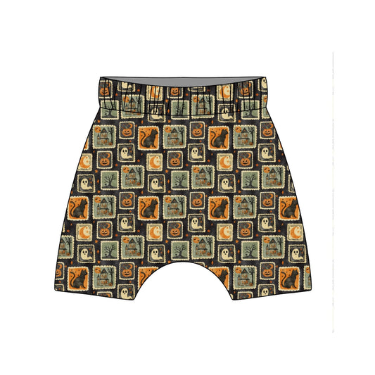 Halloween Stamps Child & Baby Shorts - Rolled or Hemmed
