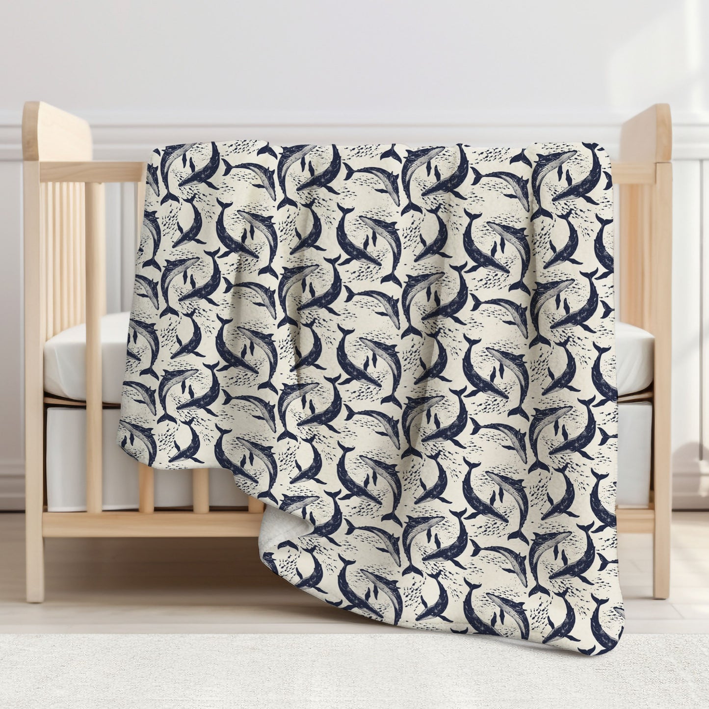 Whale Pod Sherpa Blanket