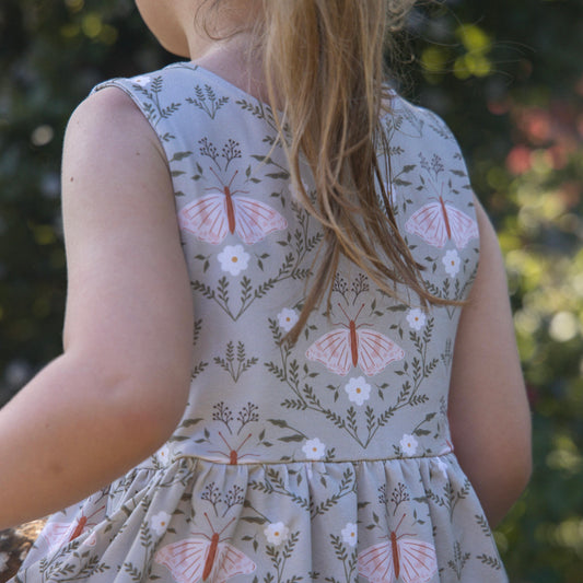Butterfly Garden Child & Baby Pinafore Dress