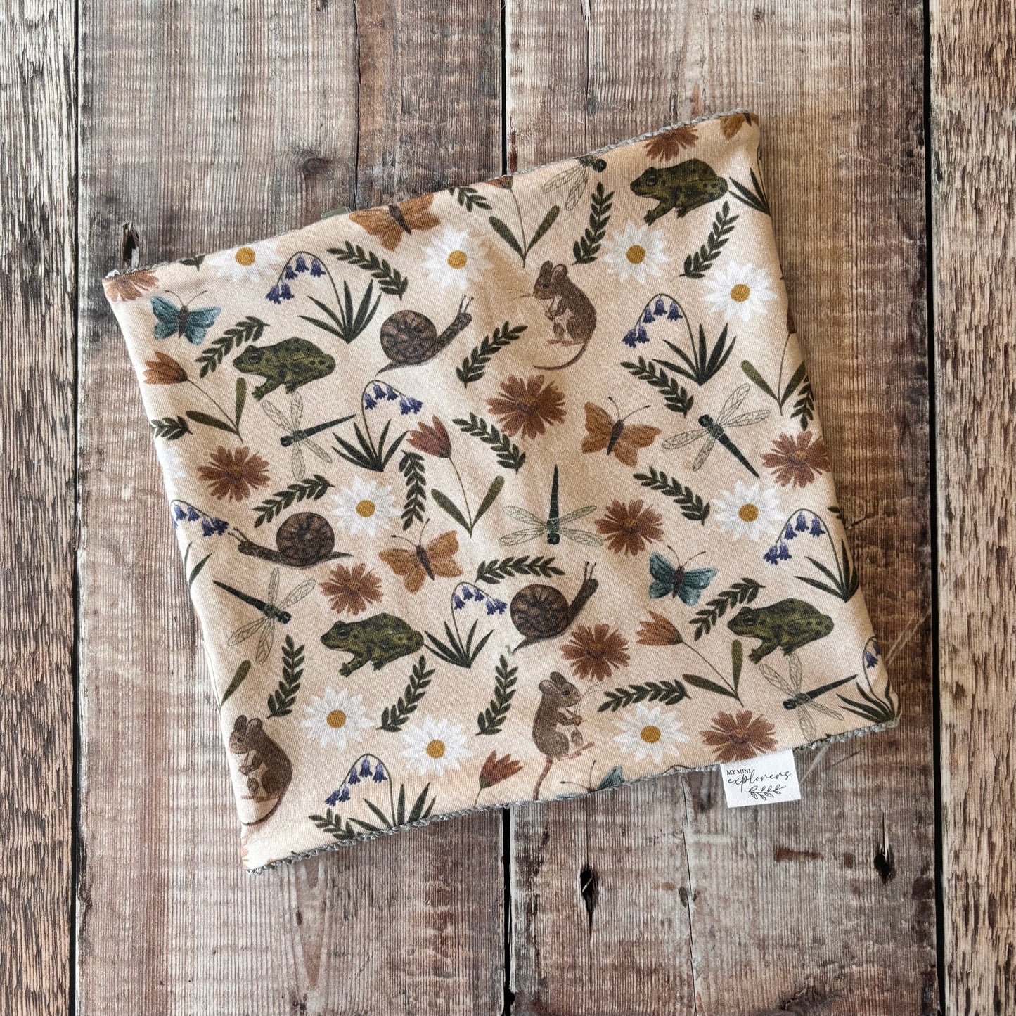 Busy Meadow Snood 4+ years (grey knit inside)