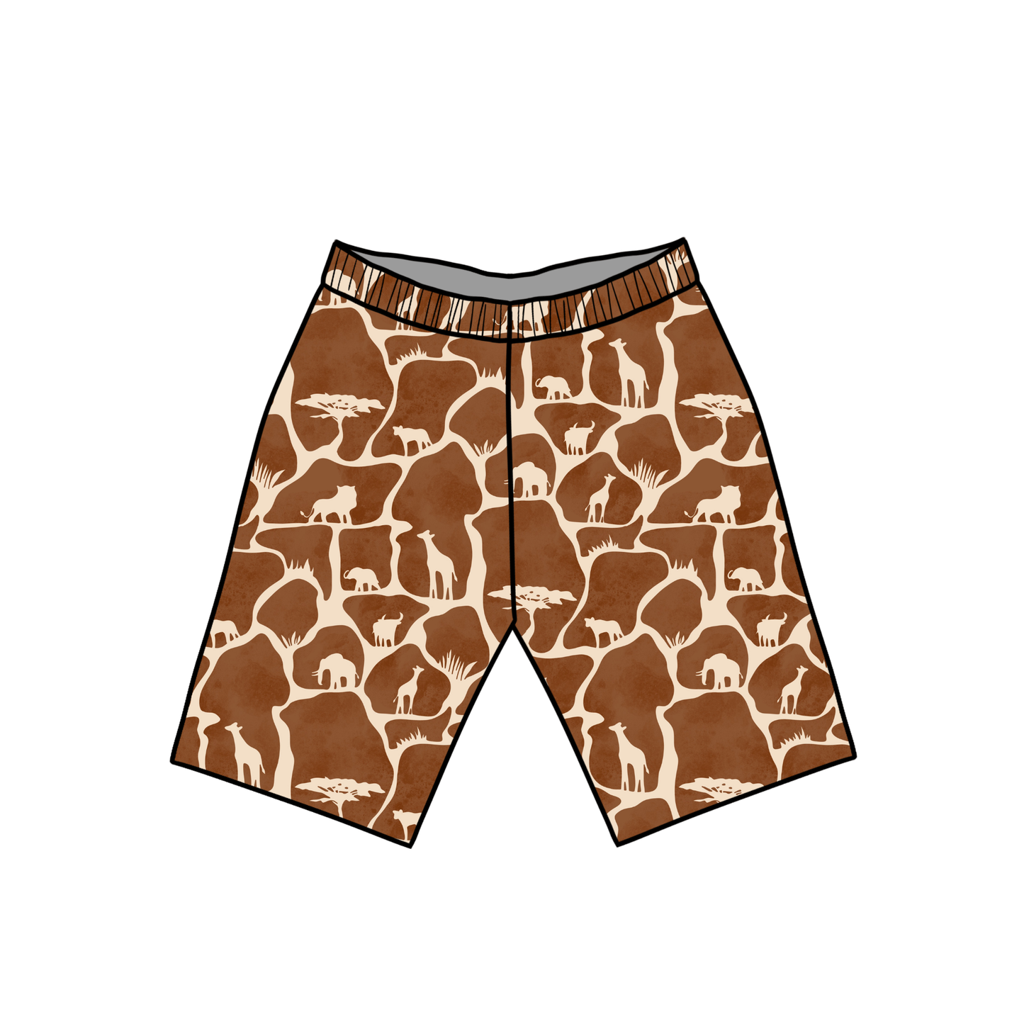 Wild Safari Child & Baby Shorts - Rolled or Hemmed