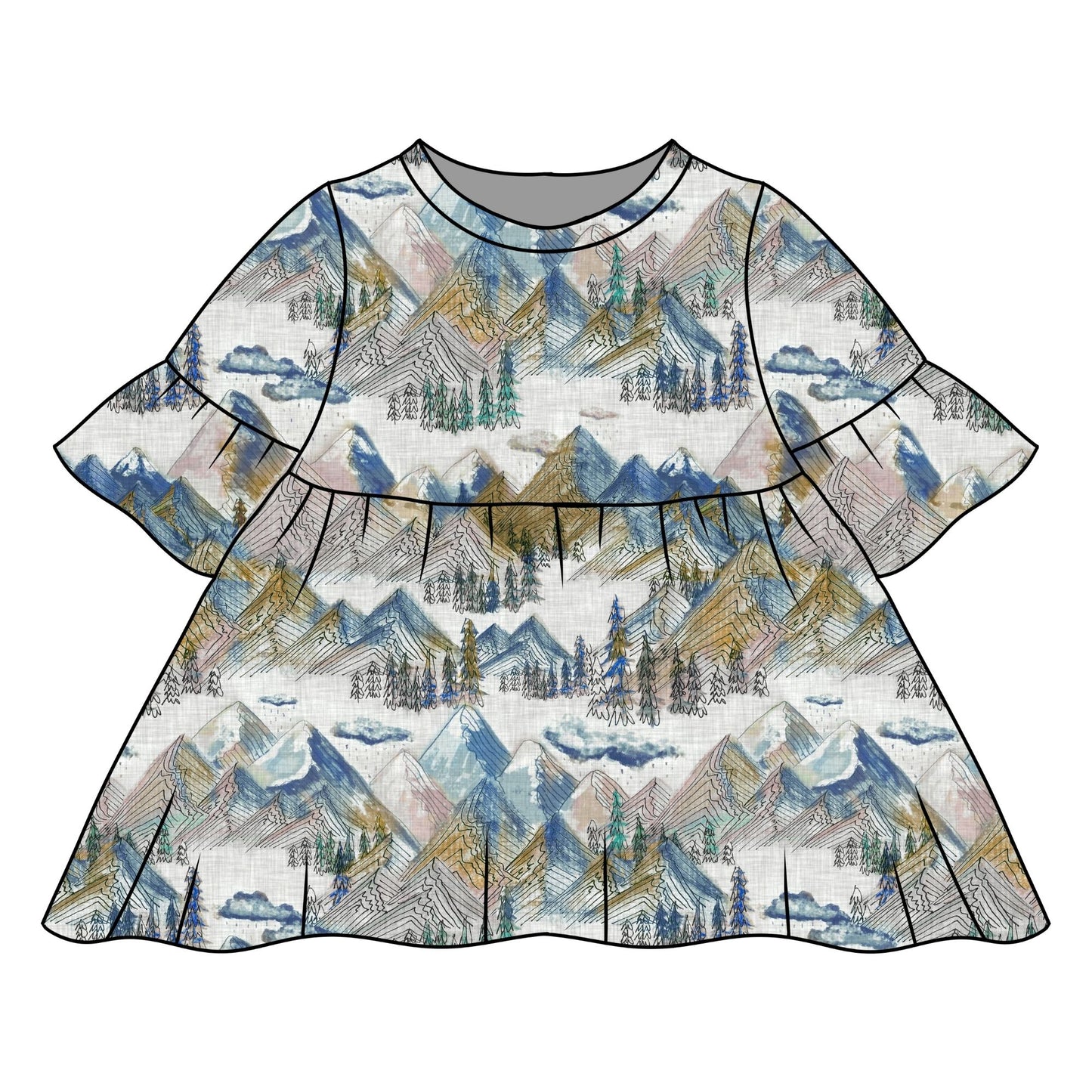 Mountainside Child & Baby Sleeved Dress - 3 options