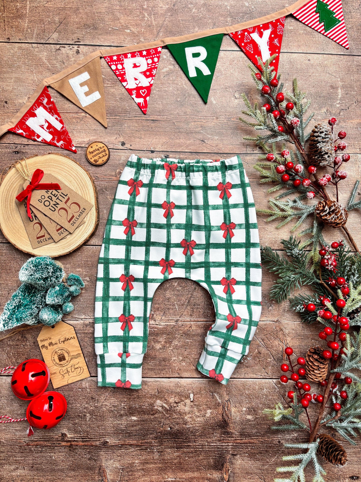 Christmas Gingham Child & Baby Harems