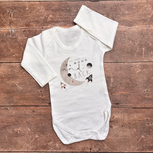 To the moon and back long sleeve bodysuit 6-12m