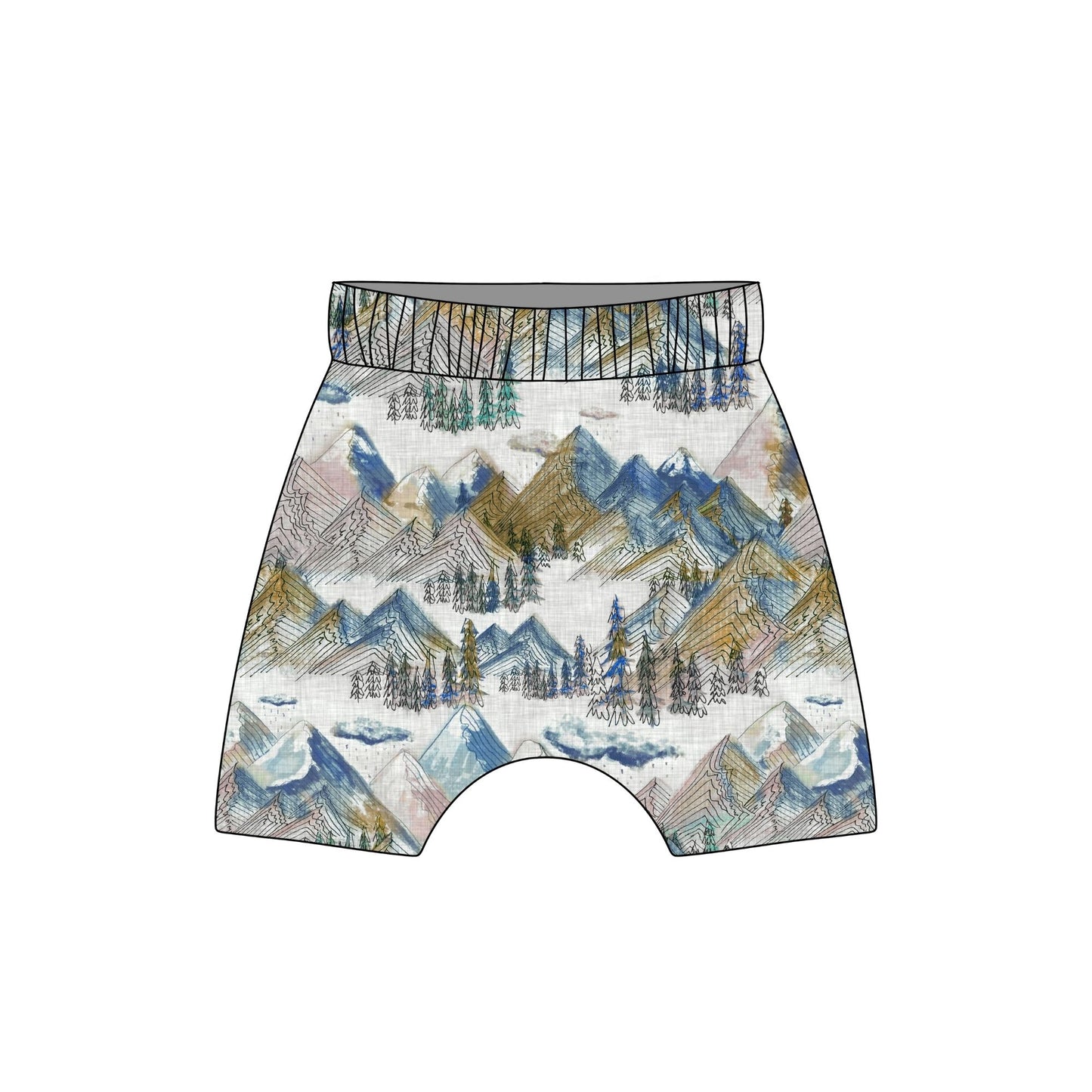 Mountainside Child & Baby Shorts - Rolled or Hemmed