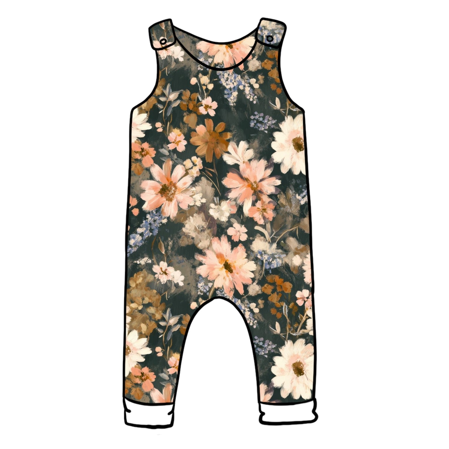 Fall Floral Child & Baby Full Length Romper