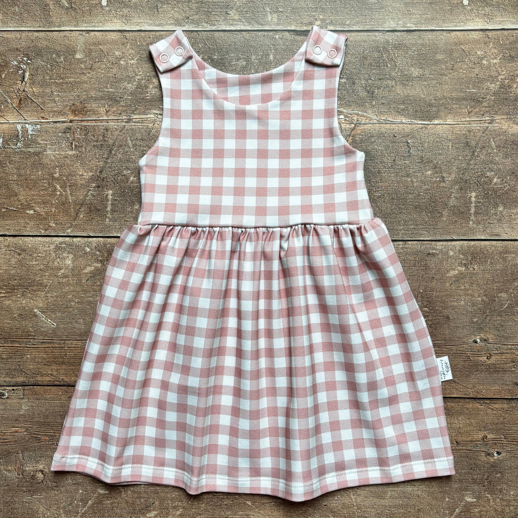 Rose Gingham Pinafore Dress