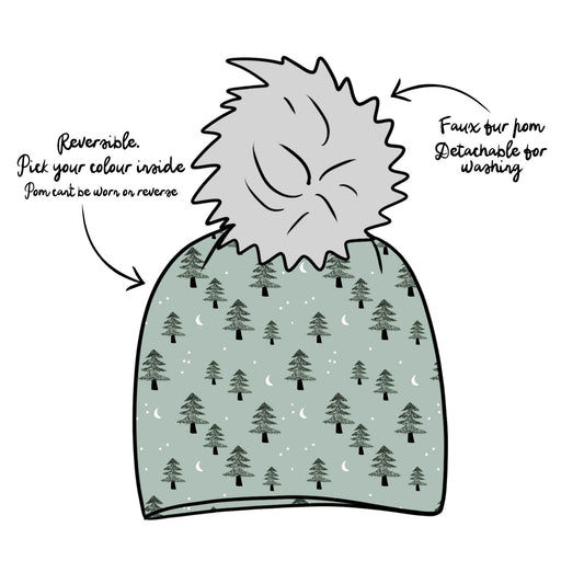 Winter Forest Toddler & Child Bobble Hat