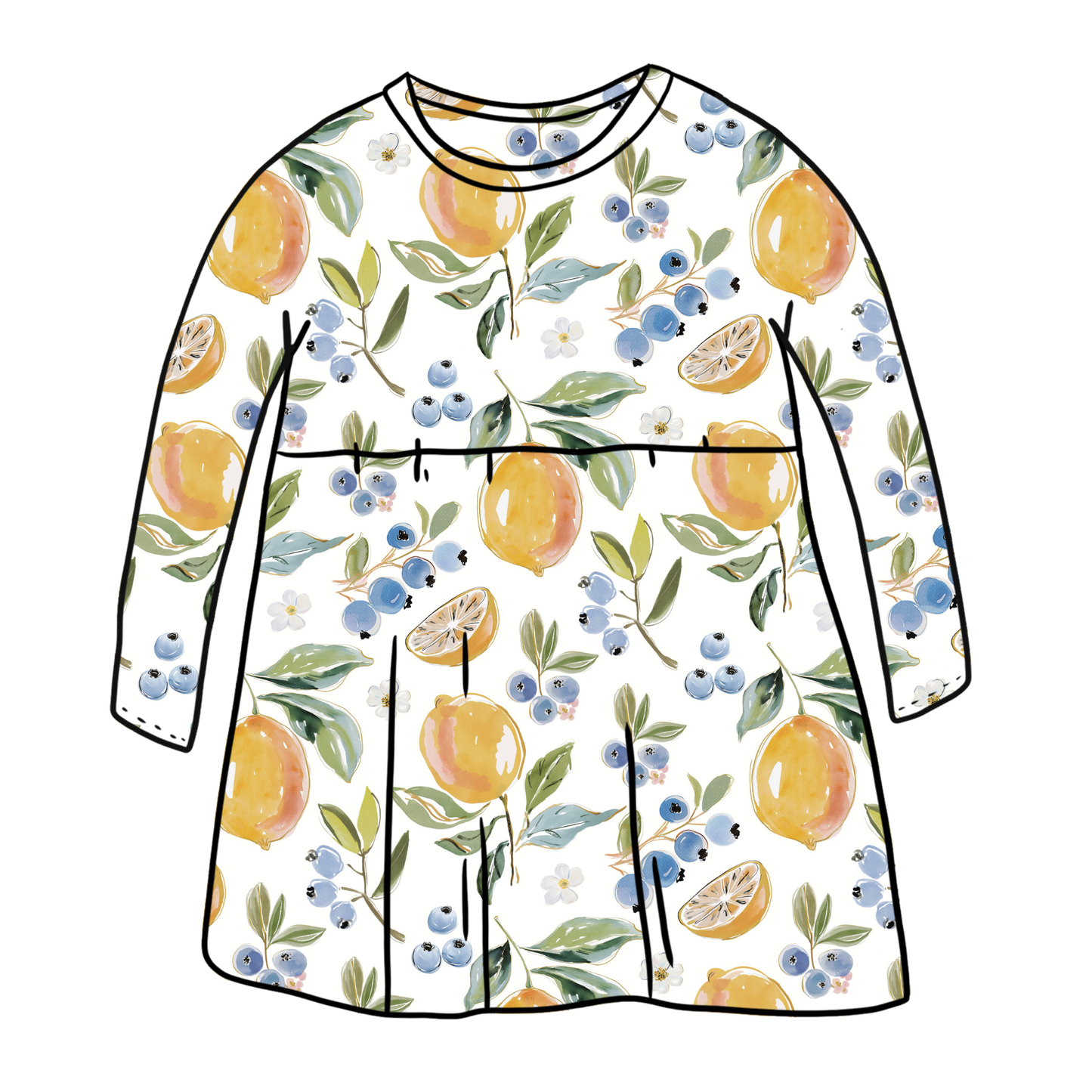 Fresh Lemons Child & Baby Sleeved Dress - 3 options