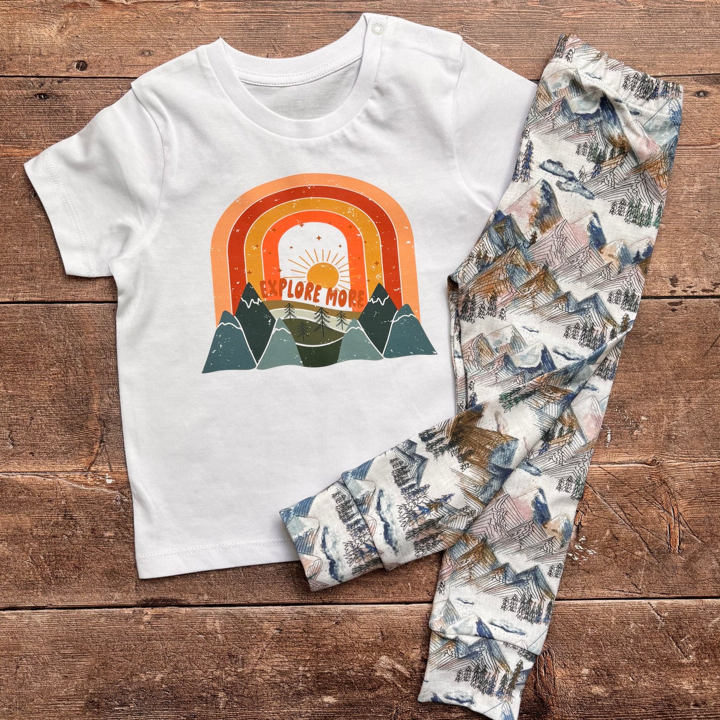 Explore More Mountain Rainbow T-Shirt 12-18m