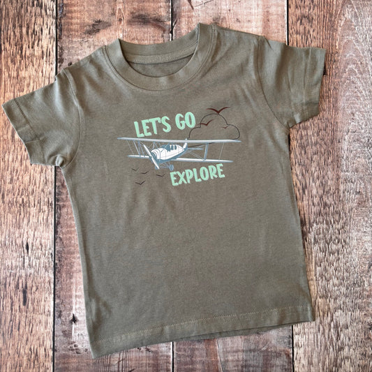 Let's go explore T-Shirt 18-24 months (Khaki)