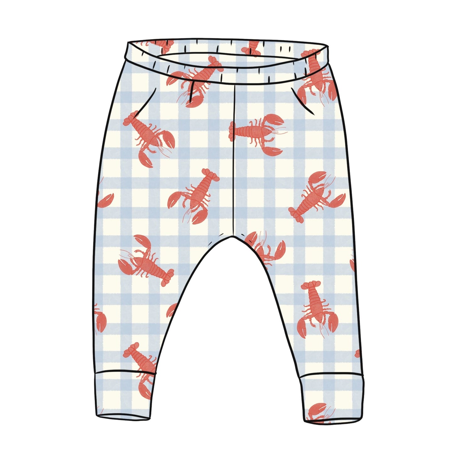 Gingham Lobster Toddler & Child Leggings