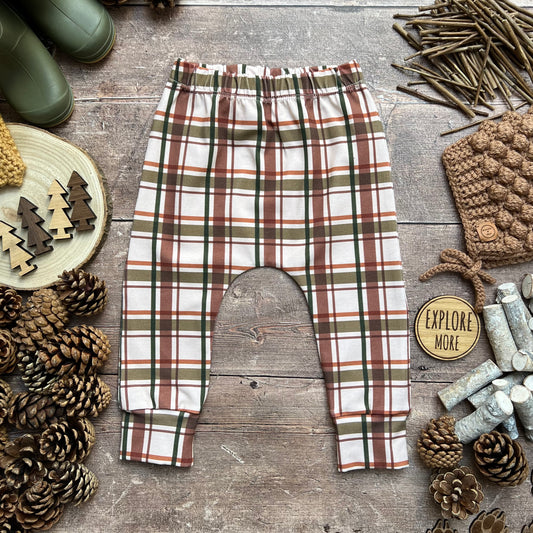 Wild Wood Check Harems 9-12m