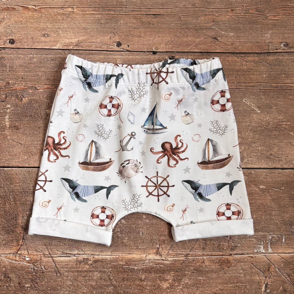 Nautical Rolled Shorts 3-4 years