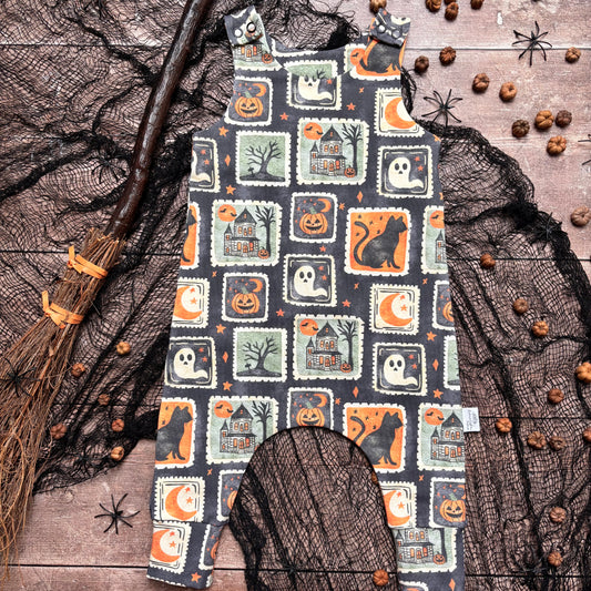 Halloween Stamps Romper 9-12m