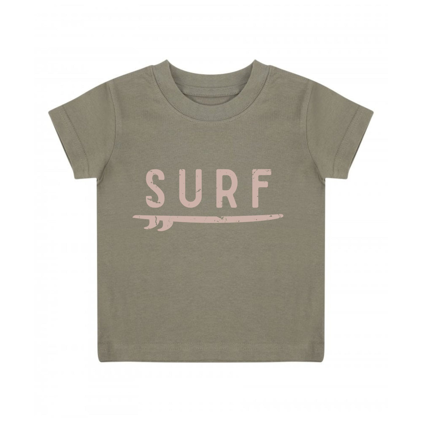 Surf in beige T-Shirt 6-12m (khaki tee)