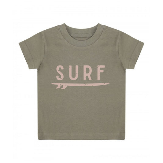 Surf in beige T-Shirt 6-12m (khaki tee)