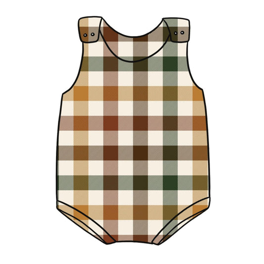 Autumn Plaid Child & Baby Bloomer Romper
