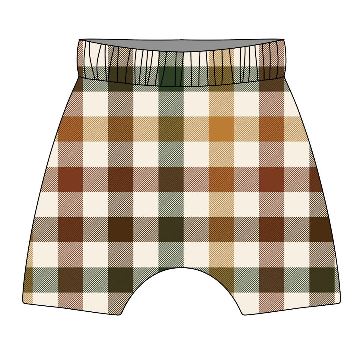 Autumn Plaid Child & Baby Hemmed Shorts