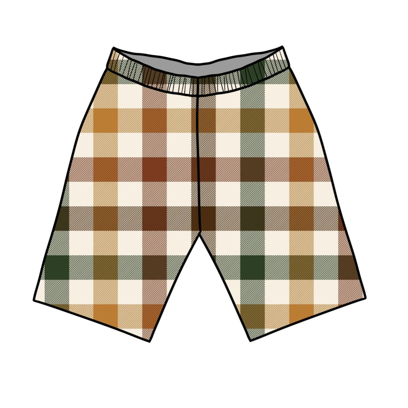 Autumn Plaid Child & Baby Hemmed Shorts