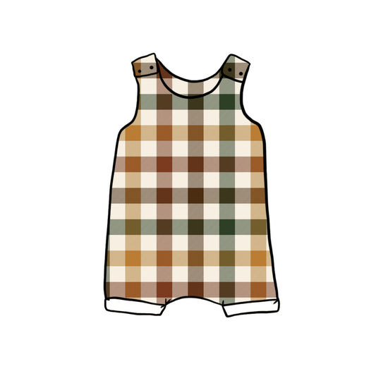 Autumn Plaid Child & Baby Short Romper