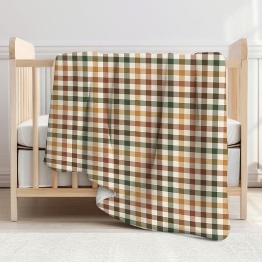 Autumn Plaid Toddler & Child Sherpa Blanket