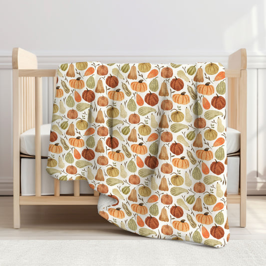 Autumn Squashes Toddler & Child Sherpa Blanket