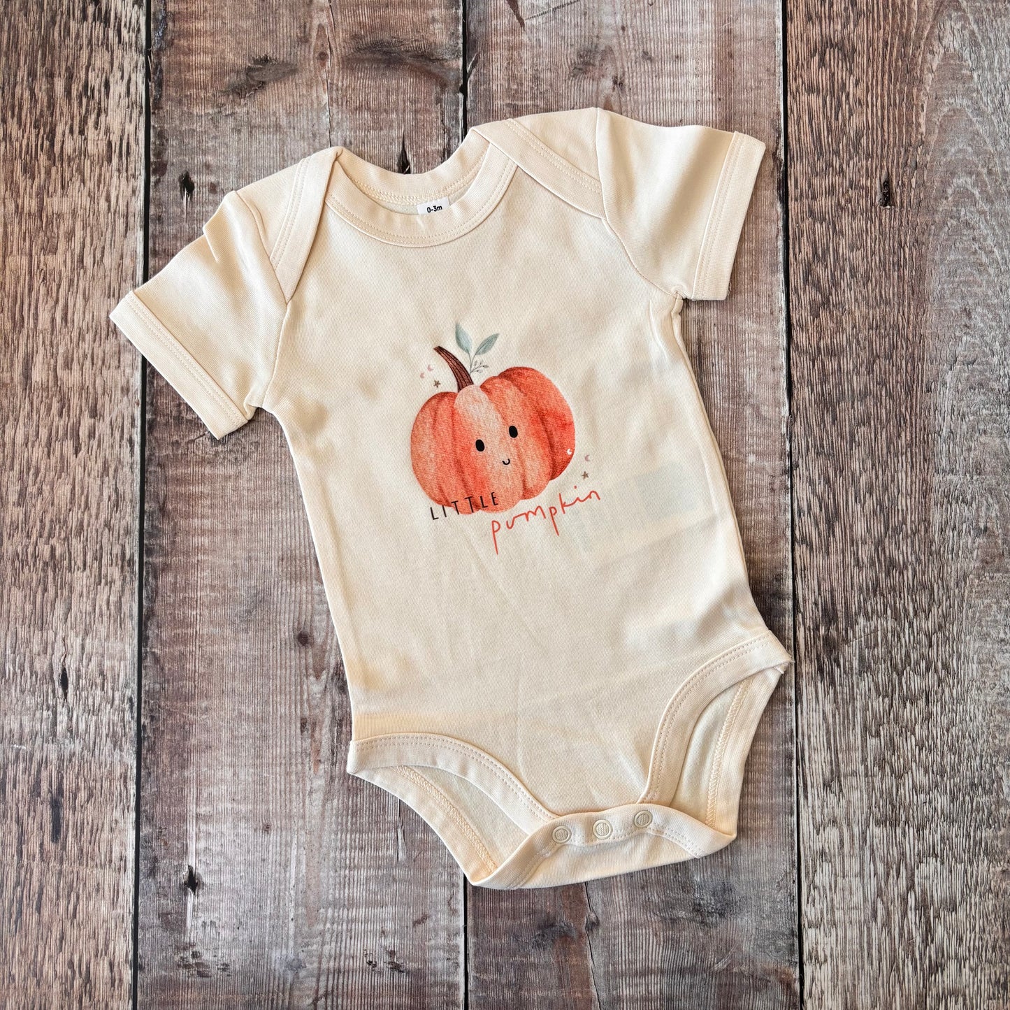 Little Pumpkin SS bodysuit 0-3m (Natural)
